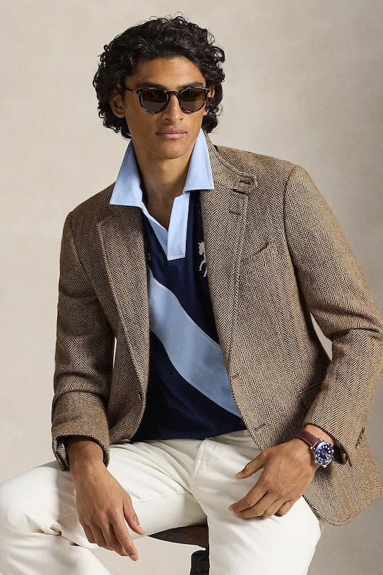 Polo Ralph Lauren polo bawełniane 710B14221 granatowy