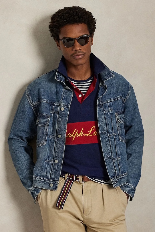 Polo Ralph Lauren polo bawełniane 710B14223 granatowy