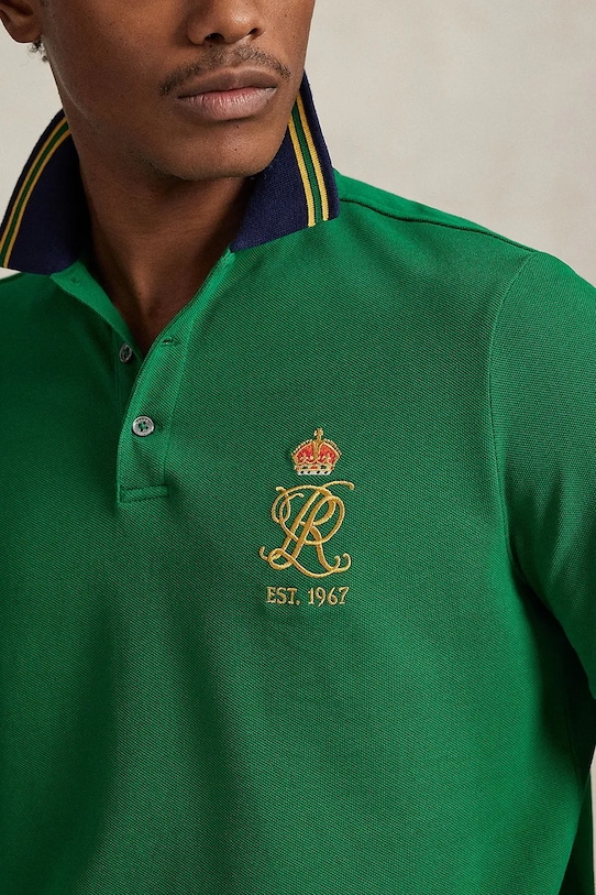 Polo Ralph Lauren polo bawełniane zielony 710B14507