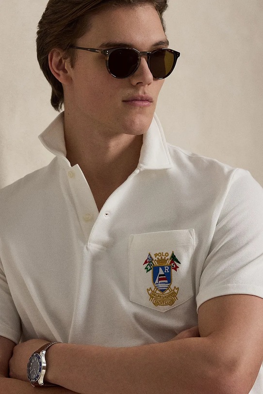 Polo Ralph Lauren polo bawełniane biały 710B14573