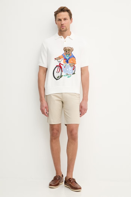 Polo Ralph Lauren polo tričko pánske bavlnené 710B20266 béžová SS26