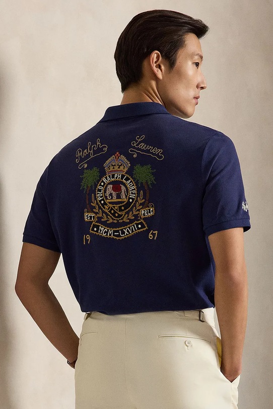 Polo Ralph Lauren поло мужское из хлопка 710B13534 тёмно-синий SS26