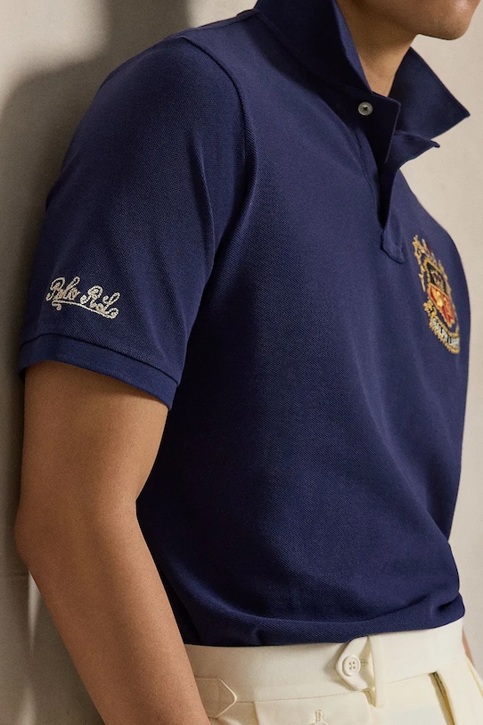 Polo Ralph Lauren polo tričko pánske bavlnené 710B13534 tmavomodrá