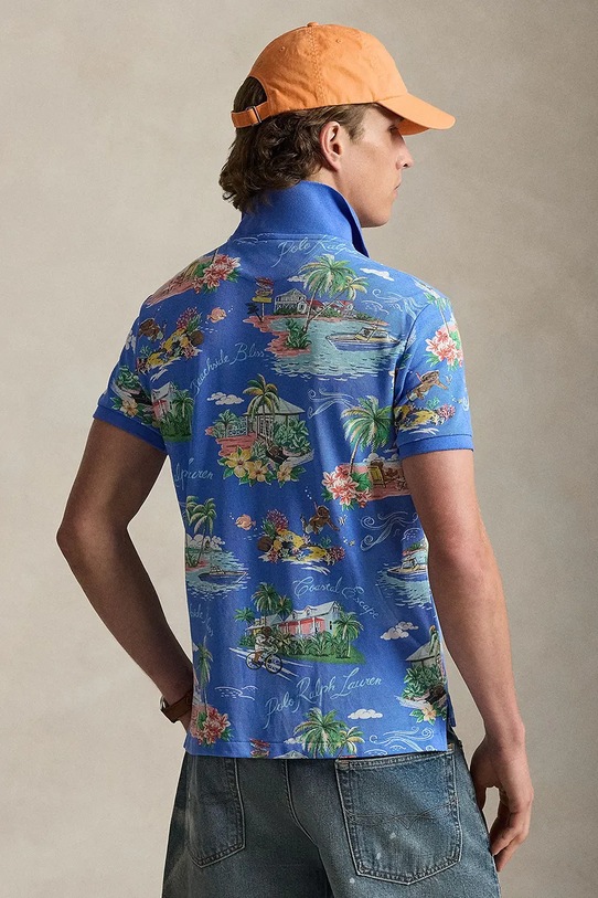 Polo Ralph Lauren polo bawełniane 710B14509 niebieski SS26