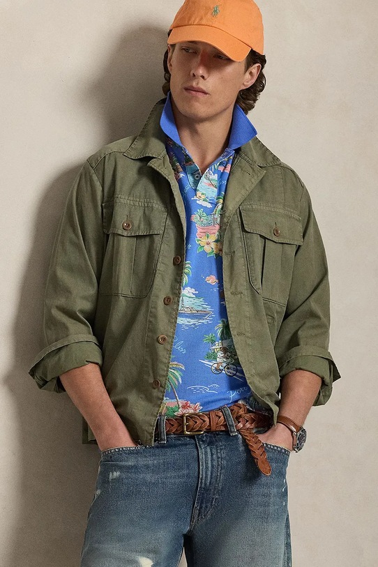 Polo Ralph Lauren polo bawełniane 710B14509 niebieski