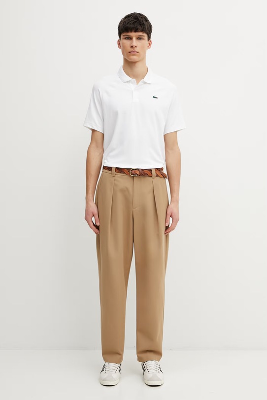 Lacoste tricou polo DH0159 alb