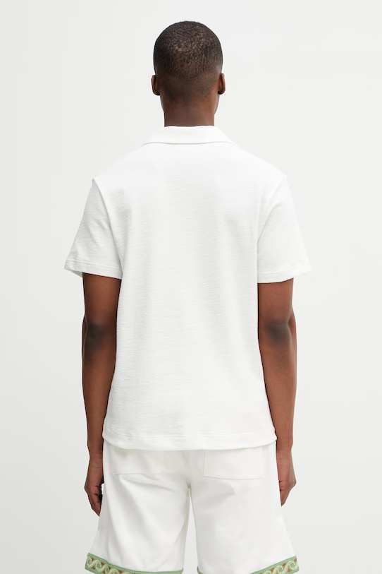 Odzież Lacoste polo męskie bawełniane DH1969 biały