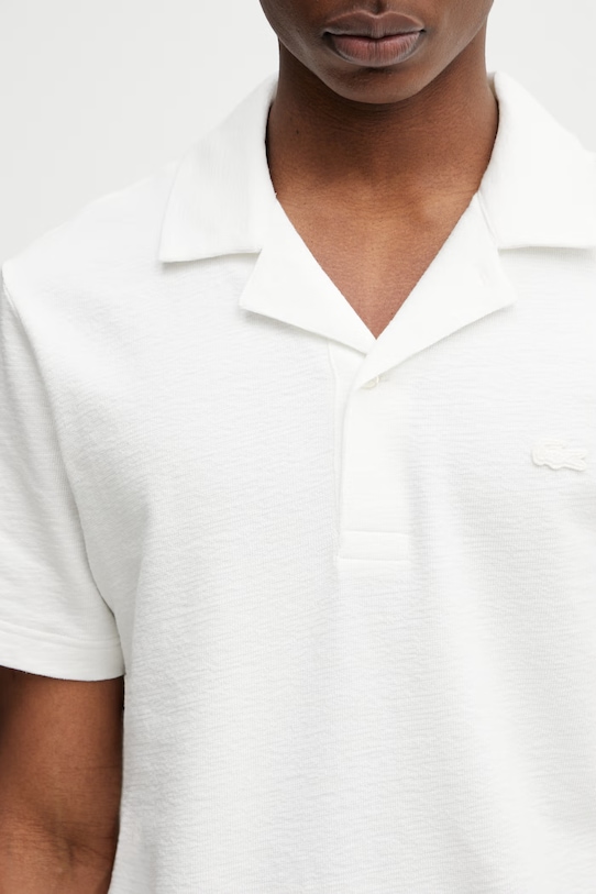 Lacoste polo męskie bawełniane biały DH1969