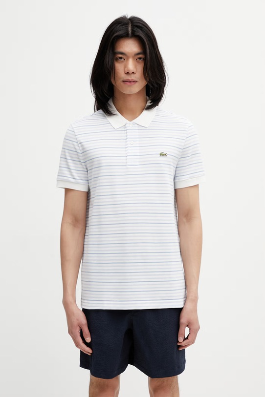 Lacoste polo bavlněné pánské modrá PH0871