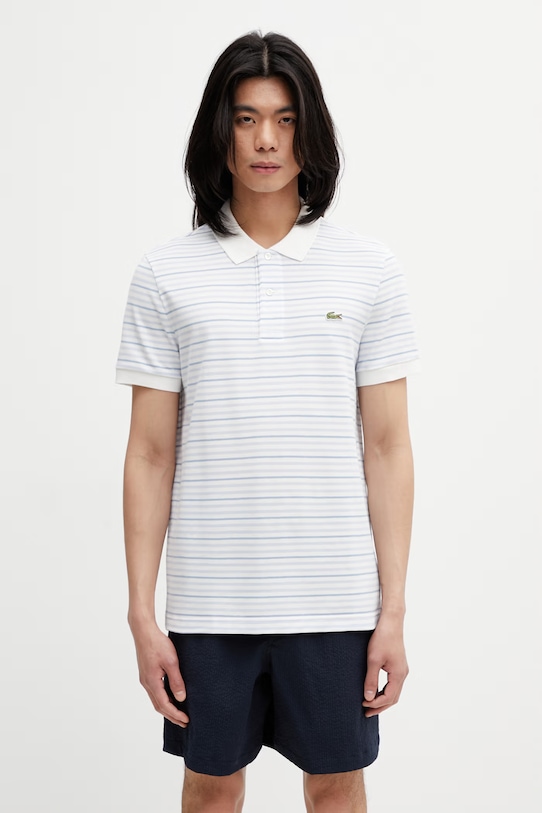 Lacoste polo bavlněné pánské modrá PH0871