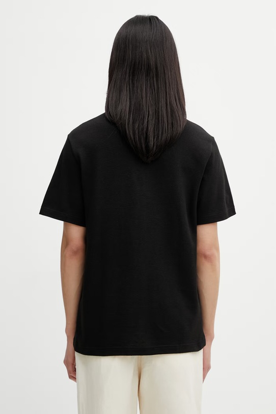 Дрехи Lacoste тениска с яка с добавен лен мъжка PH2449 черен