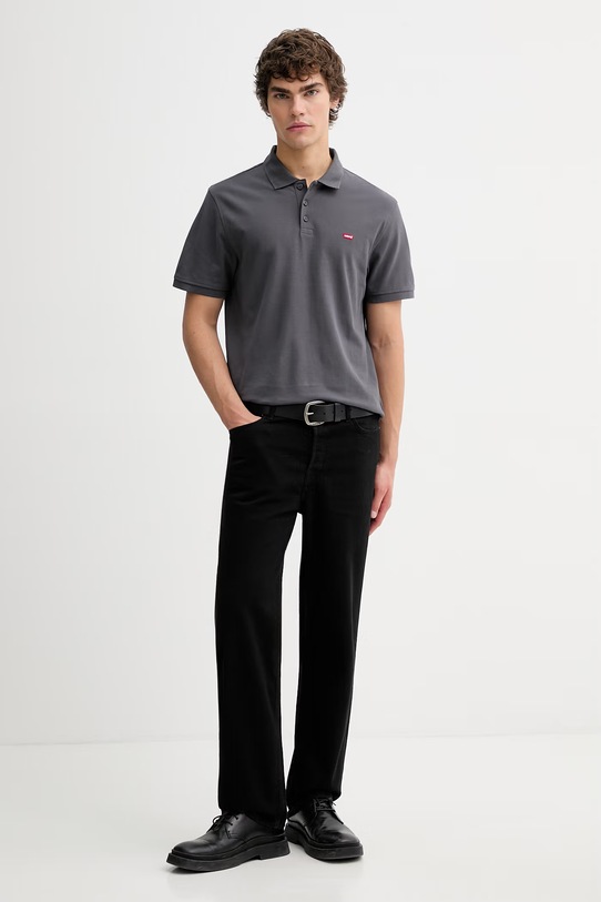 Levi's polo bawełniane LEVIS HM POLO 35883.0352 szary SS26