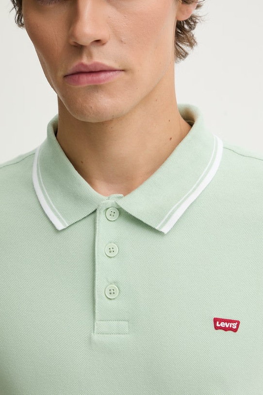 Levi's polo bawełniane LEVIS HM POLO 35883.0371 zielony