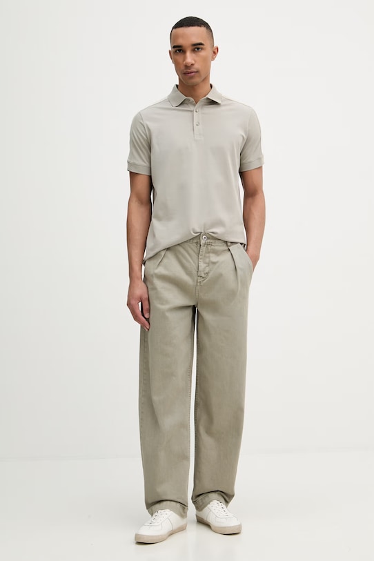 Karl Lagerfeld polo pánské s bavlnou 562235.745019 zelená SS26