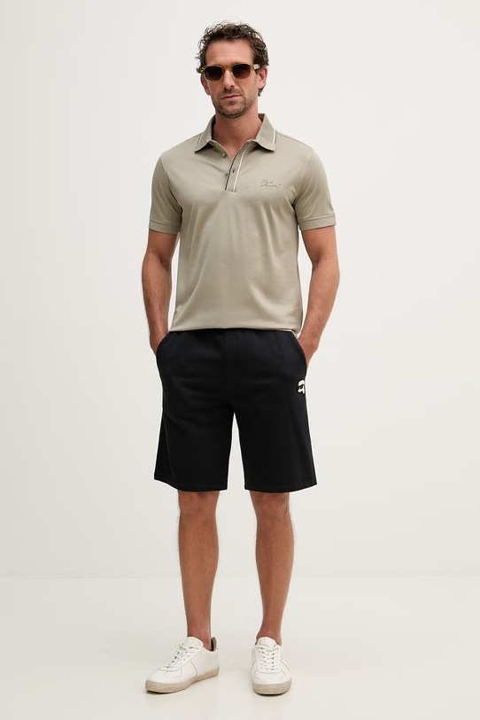 Karl Lagerfeld polo męskie bawełniane 562200.745002 zielony SS26