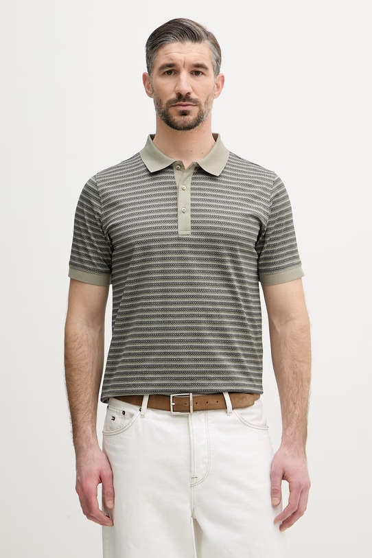 Karl Lagerfeld polo damskie bawełniane zielony 562204.745009