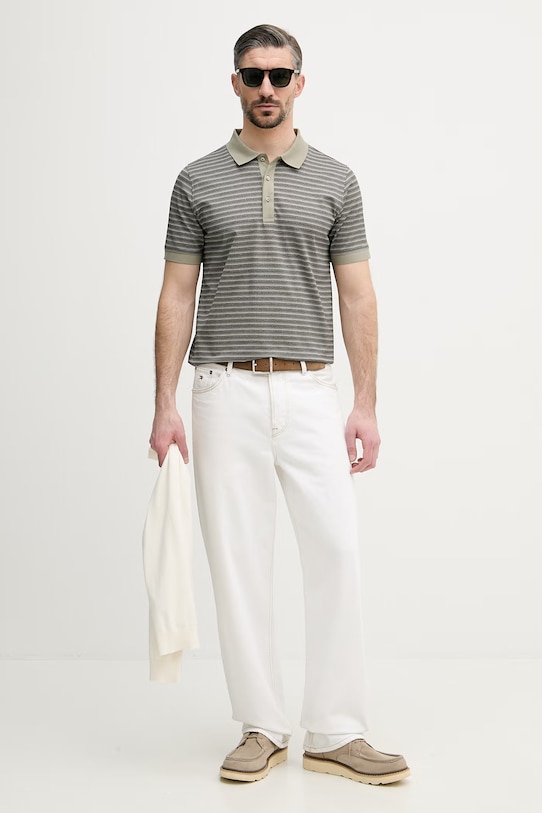 Karl Lagerfeld polo damskie bawełniane 562204.745009 zielony SS26