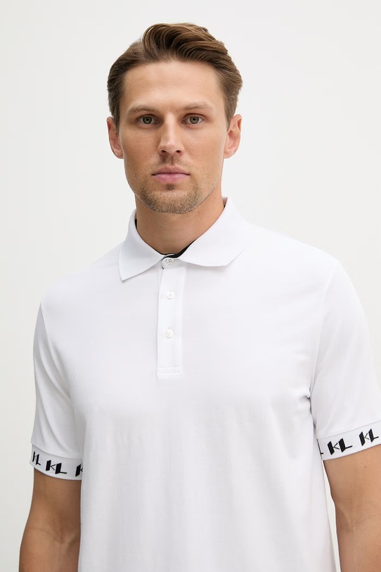 Polo tričko Karl Lagerfeld biela 562221.745020
