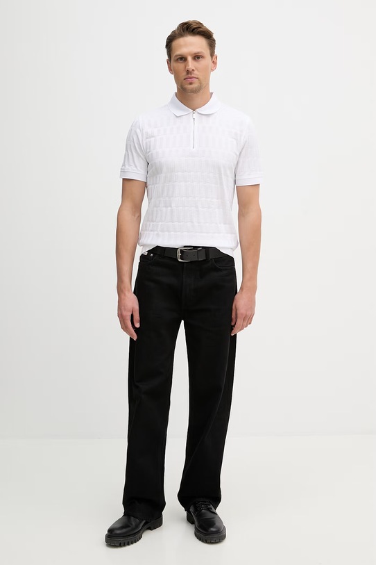 Bavlnené polo tričko Karl Lagerfeld 562203.745008 biela SS26