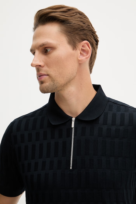 Bavlnené polo tričko Karl Lagerfeld tmavomodrá 562203.745008