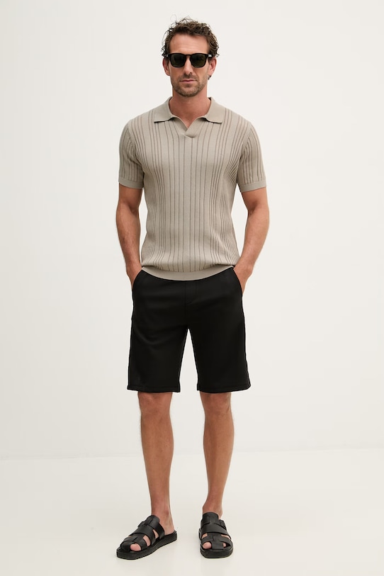 Karl Lagerfeld polo męskie bawełniane 562304.655016 beżowy SS26