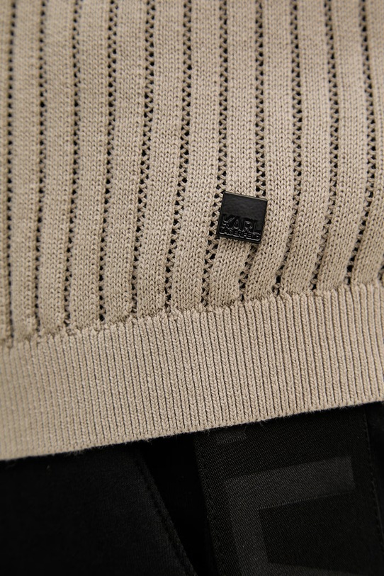 Karl Lagerfeld polo męskie bawełniane 562304.655016 beżowy