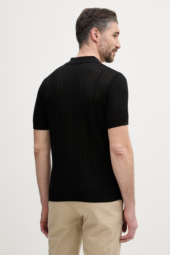 Oblečení Karl Lagerfeld polo pánské bavlněné 562304.655016 černá