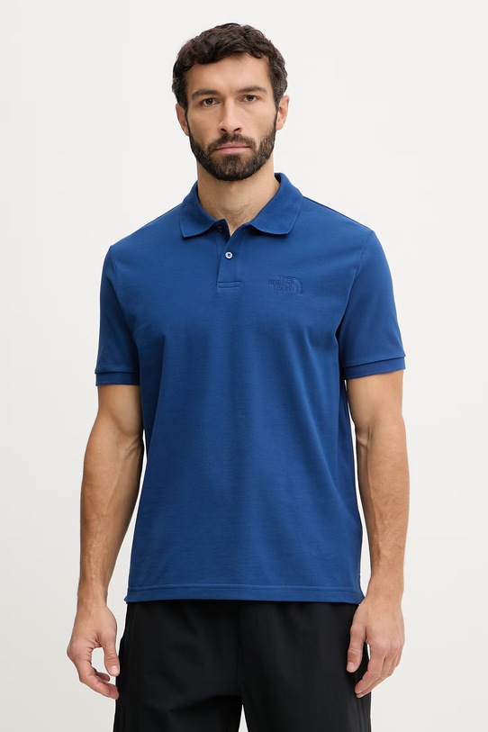 The North Face polo bawełniane REGULAR POLO bawełna niebieski NF0A8C1PD1R1