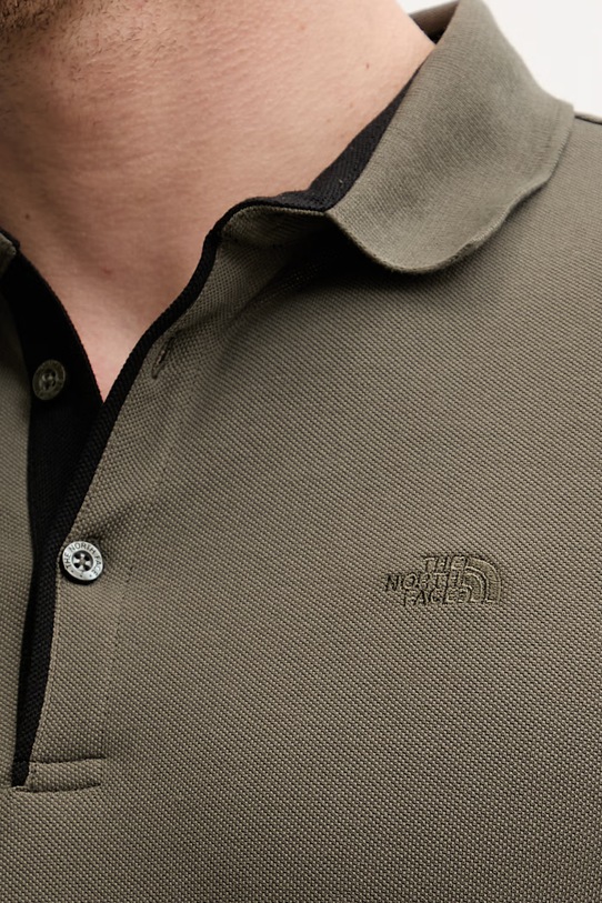 The North Face polo bawełniane Premium Slim NF0A8C1N21L1 zielony