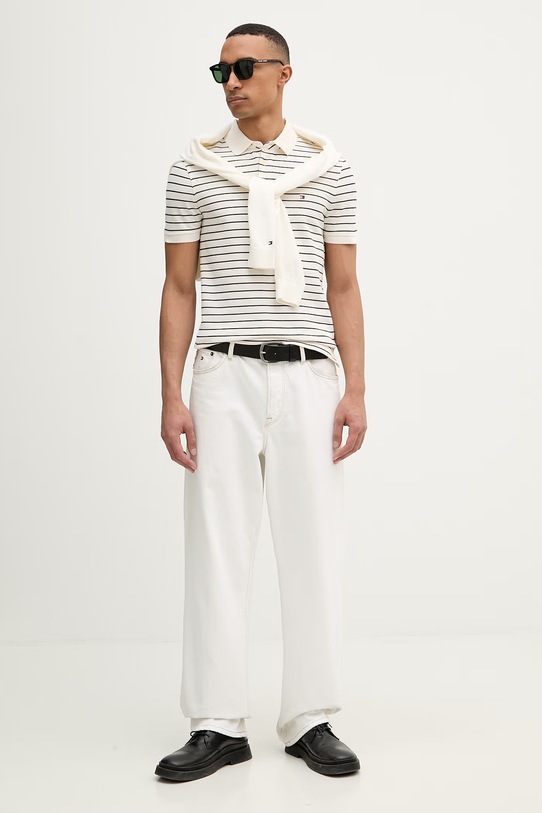 Tommy Hilfiger polo męskie MW0MW17771.. beżowy SS26