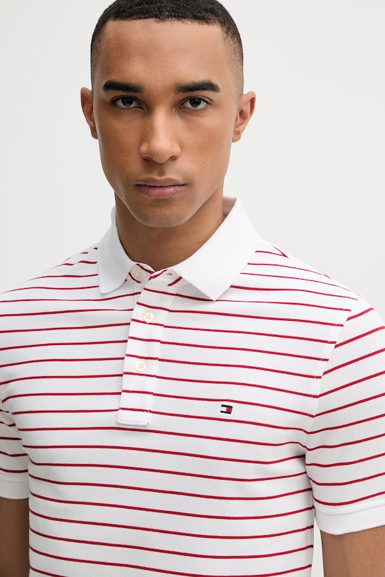 Tommy Hilfiger polo tričko pánske červená MW0MW17771..