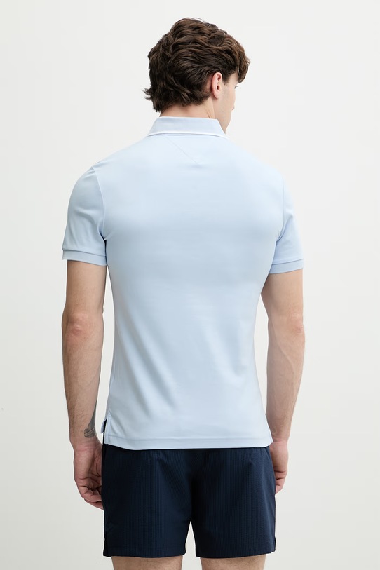 Îmbrăcăminte Tommy Hilfiger polo bărbătesc din bumbac MW0MW43144 albastru