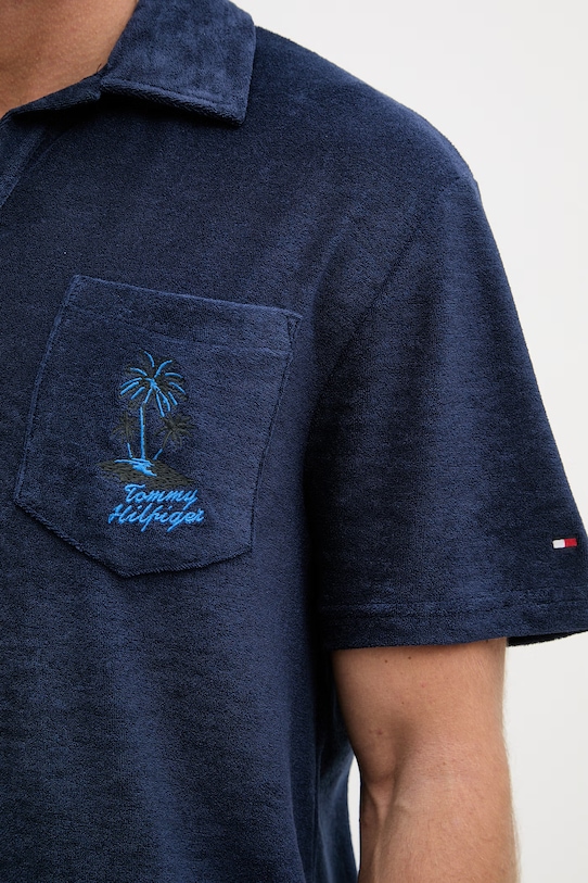Tommy Hilfiger polo pánské s bavlnou SUMMER MW0MW42773 námořnická modř
