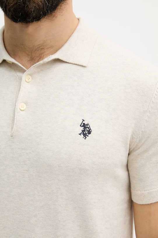 U.S. Polo Assn. polo pánské bavlněné COMBED SS MUP3709 béžová