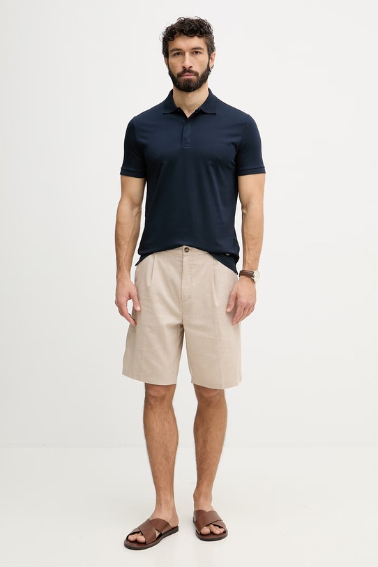 U.S. Polo Assn. поло чоловіче бавовняне PREMIUM SUPIMA MUP4598 темно-синій SS26