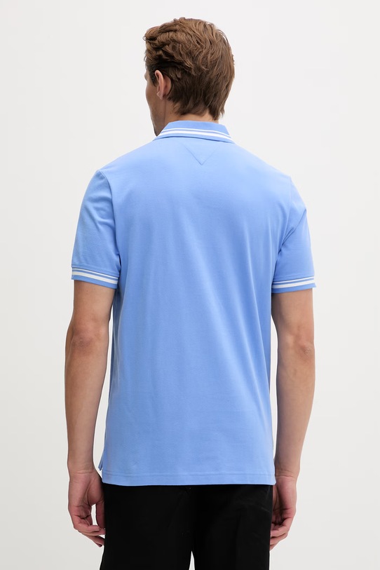 Oblečenie Tommy Jeans polo tričko pánske bavlnené DM0DM22700 modrá