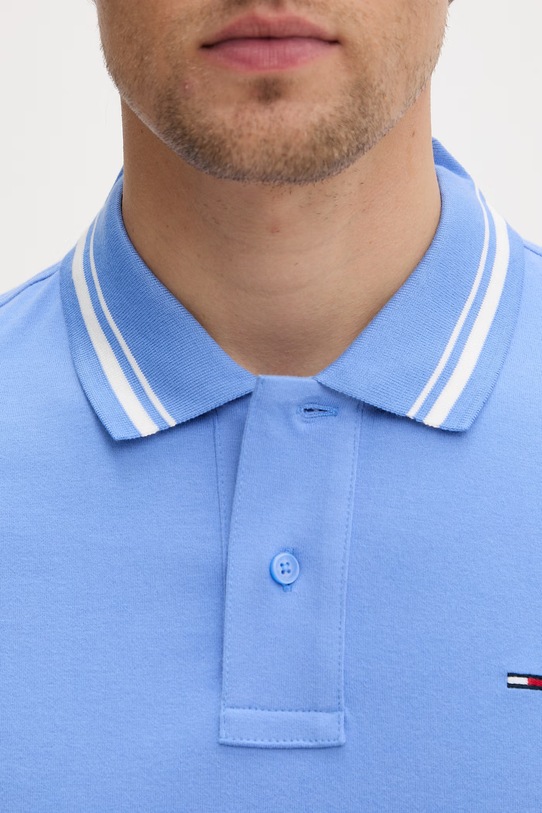 Tommy Jeans polo tričko pánske bavlnené DM0DM22700 modrá
