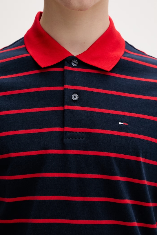 Tommy Jeans polo męskie bawełniane DM0DM22708 granatowy