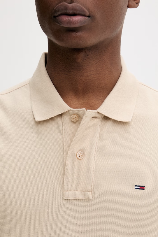Tommy Jeans polo pentru bărbați bumbac DM0DM22711 bej