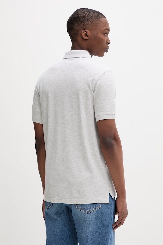 Odzież Tommy Jeans polo męskie bawełniane DM0DM22711 szary