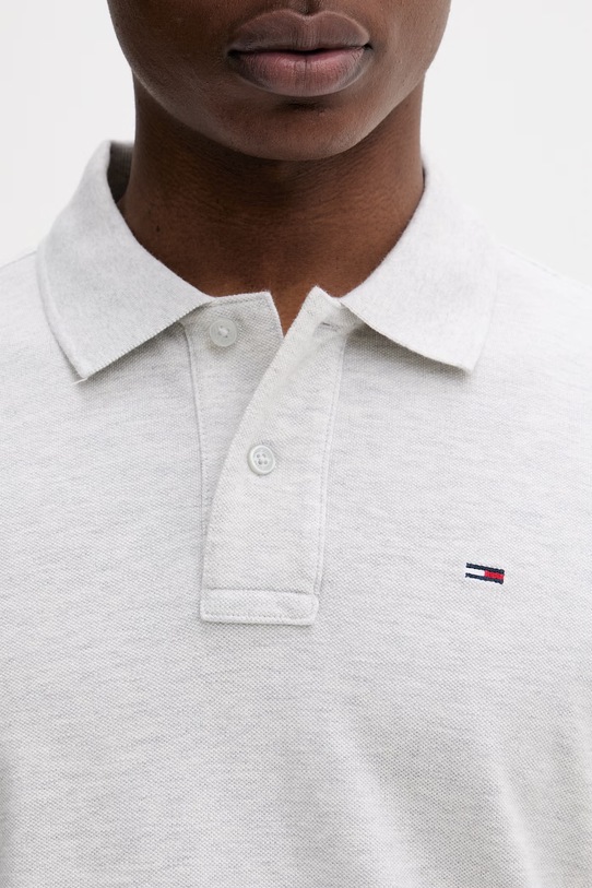 Tommy Jeans polo męskie bawełniane DM0DM22711 szary