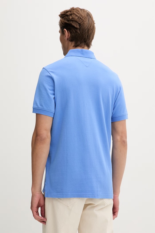 Oblečenie Tommy Jeans polo tričko pánske bavlnené DM0DM22711 modrá