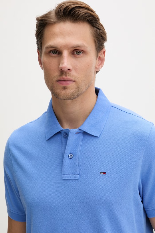 Tommy Jeans polo tričko pánske bavlnené modrá DM0DM22711