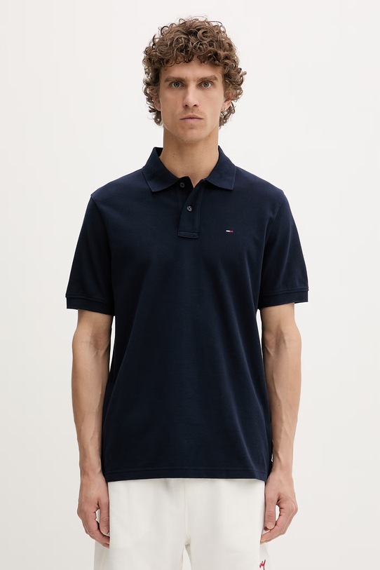 Tommy Jeans polo męskie bawełniane granatowy DM0DM22711