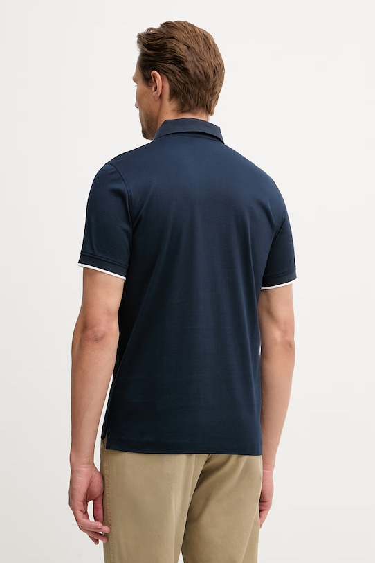Odzież Aeronautica Militare polo męskie bawełniane PO1907UJ00682 granatowy