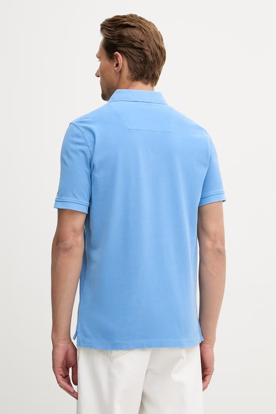 Odzież Aeronautica Militare polo męskie bawełniane PO1925UP00406 niebieski