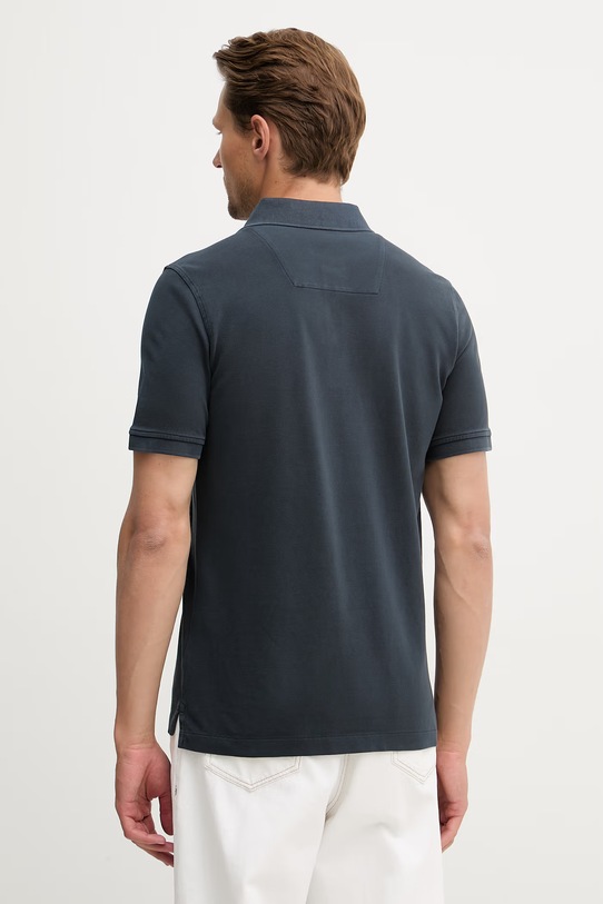 Odzież Aeronautica Militare polo męskie bawełniane PO1925UP00406 granatowy