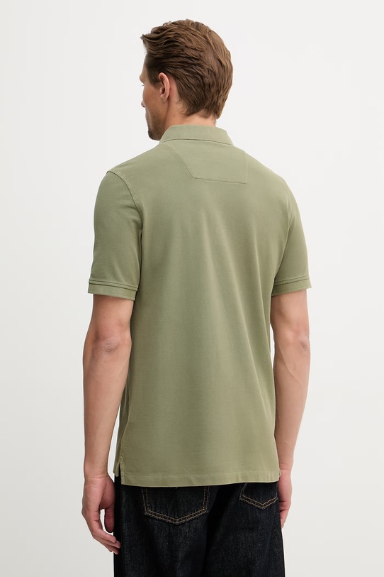 Odzież Aeronautica Militare polo męskie bawełniane PO1925UP00406 zielony