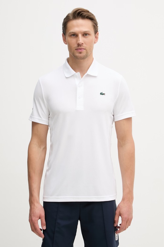 Lacoste polo męskie biały DH9949