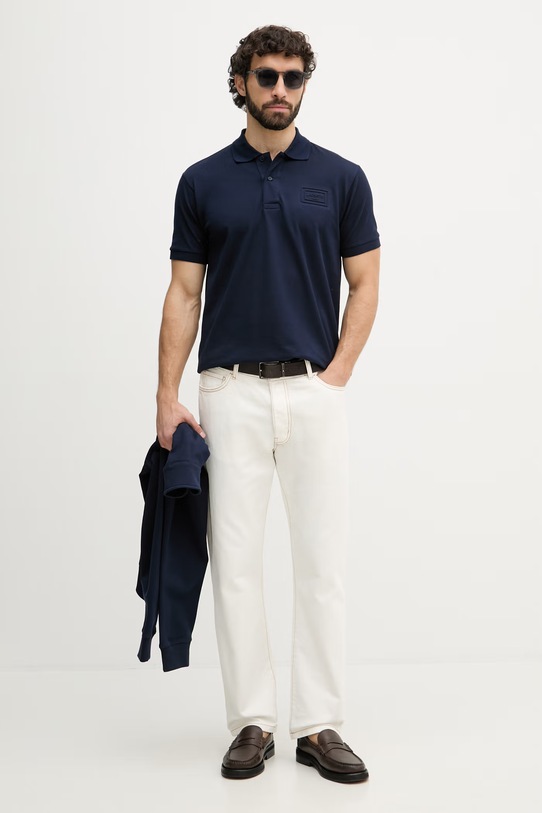 Lacoste polo tričko pánske bavlnené PH0752 tmavomodrá SS26